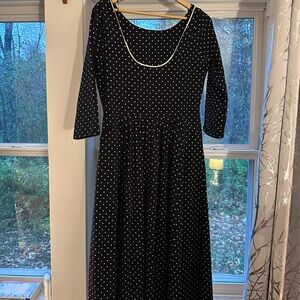 Elegant Black Polka Dot Dress